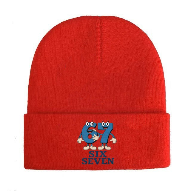 Wholesale Letter pattern knitted hat wool hat warm hat