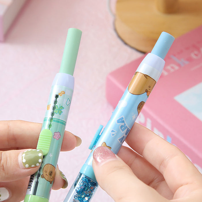 Wholesale Kapibala push-pull eraser quicksand capybara altered clean