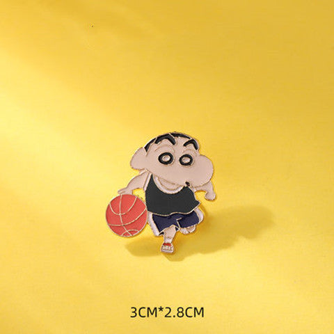 Wholesale Brooch, alloy badge, cute couple accessories, anti glare women's accessories around the perimeter