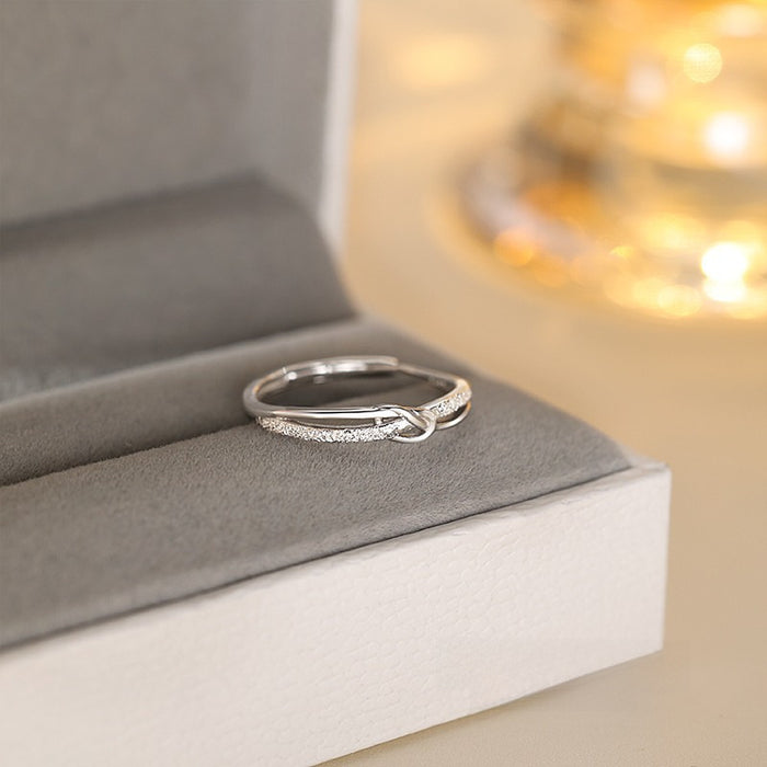 Wholesale Pure silver ring, light luxury niche design, fashionable ring