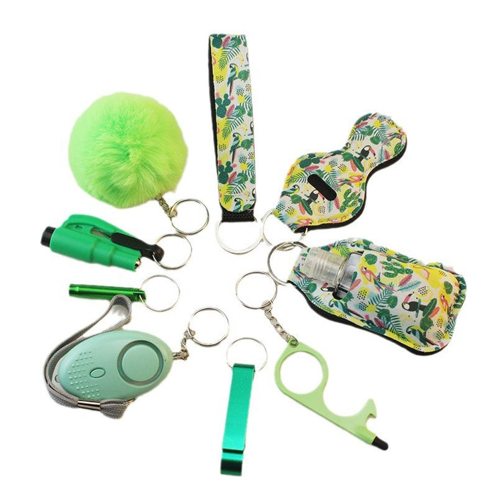 Wholesale Hair Ball Multi-function Plastic Keychain Set 10 Pieces JDC-KC-TouMS043