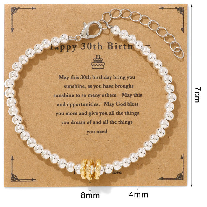 Wholesale 4mm silver hematite bracelet with 18k gold plated spacers and adjustable lobster clasp