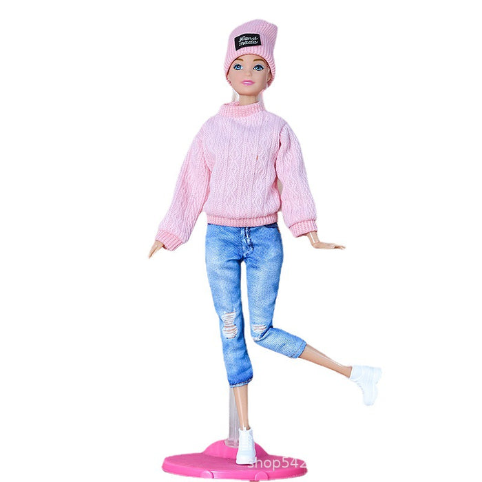 Wholesale Doll dress fashion wool sweater hat pants
