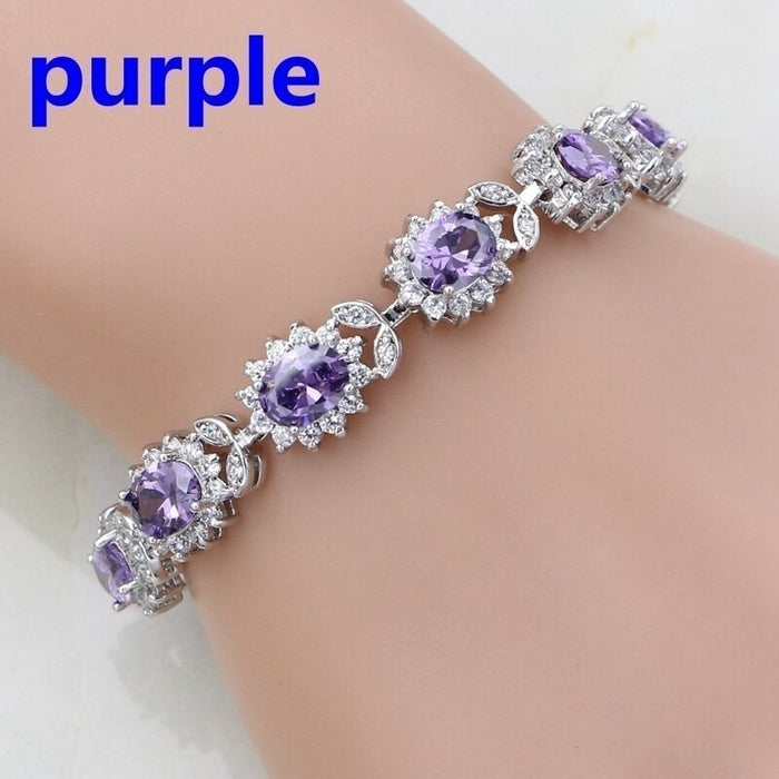 Wholesale Simple zircon-set bracelets in various colors