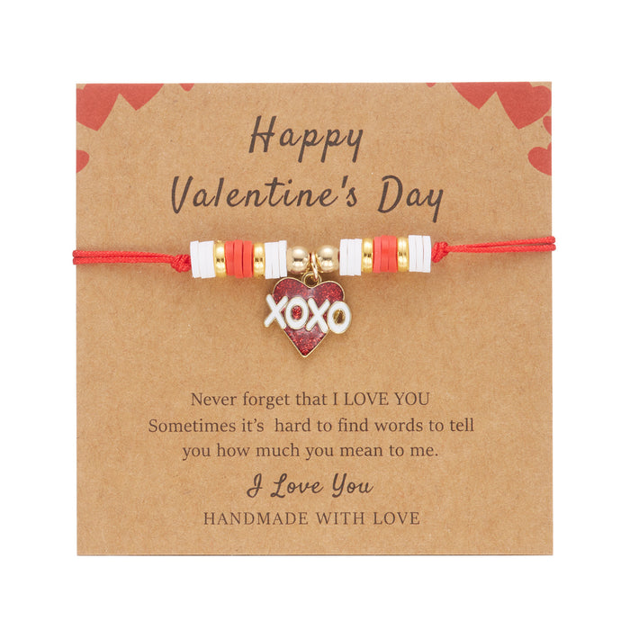 Wholesale Valentine' s Day Love Couple Braided Bracelet