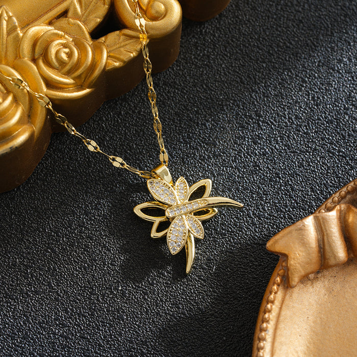 Wholesale Rotating Bauhinia Flower Necklace