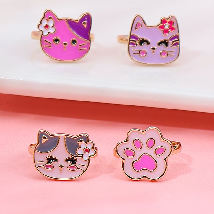 Wholesale Cartoon Animal Ring Oil Dripping Alloy Hand Children's Ring