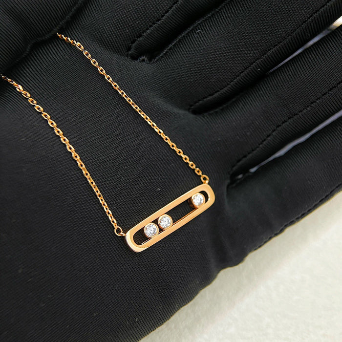 Wholesale Paper clip, pin, necklace, colorfast, female silver, starry sky, collarbone chain, neck chain
