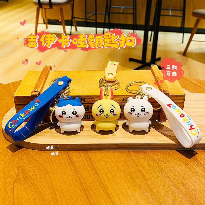 Wholesale Cartoon Keychain K-Style Chiikawa Cute Doll Couple School Bag Pendant Key Chain Accessories
