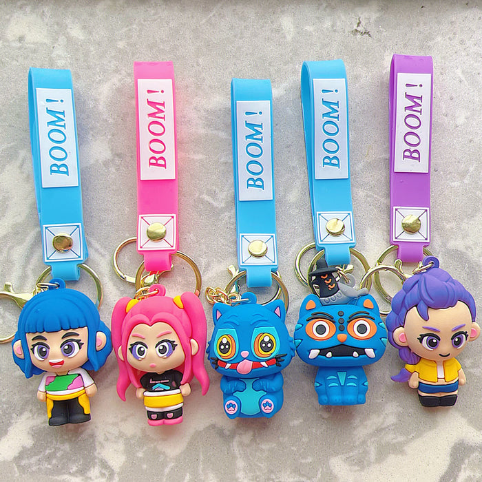 Wholesale KPOP Cute silicone cartoon keychains