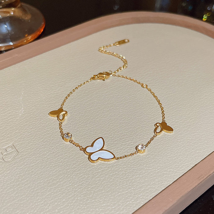 Wholesale stainless steel bracelet double-layer folded to wear