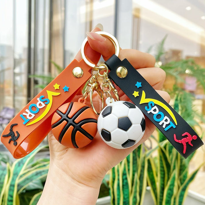 Wholesale 10PCS PVC World Cup ball keychain