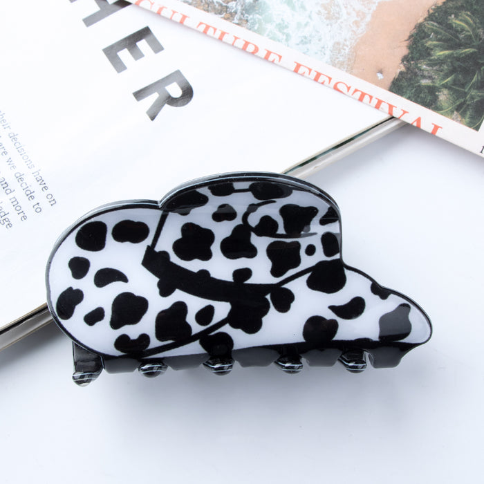 Wholesale Small heart,  sunflower,  cow pattern,  imitation acetate Hair Clips