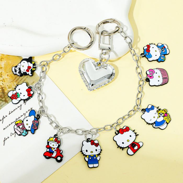 Wholesale Bag Pendant Double Buckle Chain Pendant Alloy Cat Pendant Bracelet Jewelry