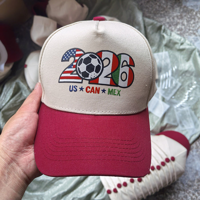 Wholesale 2pcs World Cup Printed Imitation Embroidery Baseball Cap