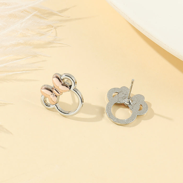 Wholesale Alloy cartoon shaped hollowed out small and exquisite stud earrings