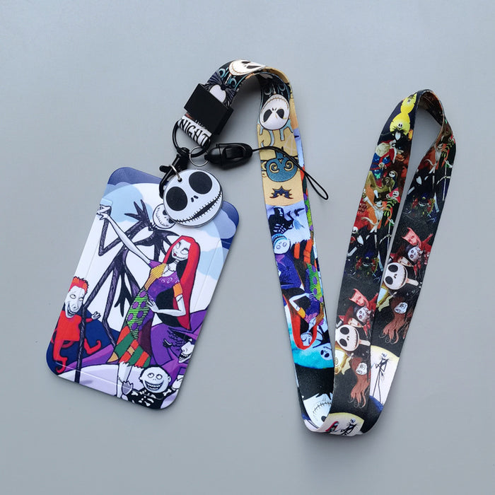 Wholesale  Cartoon Anime Phone Lanyard Card Holder For Students Bus Pass ID Badge Everyday Accessory