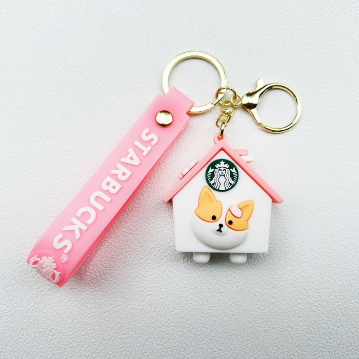 Wholesale Creative Cartoon PVC Soft Rubber Bear Keychain JDC-KC-WuYi010