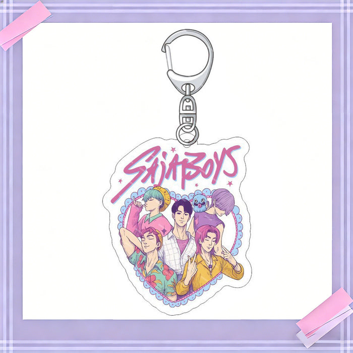 Wholesale 10pcs/set K-POP anime merchandise acrylic keychains and pendants