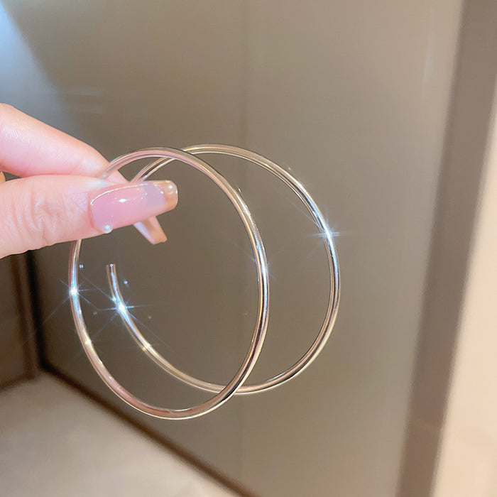 Wholesale Silver needle ear ring niche personality design sense exaggerated earrings women' s fashion temperament earrings