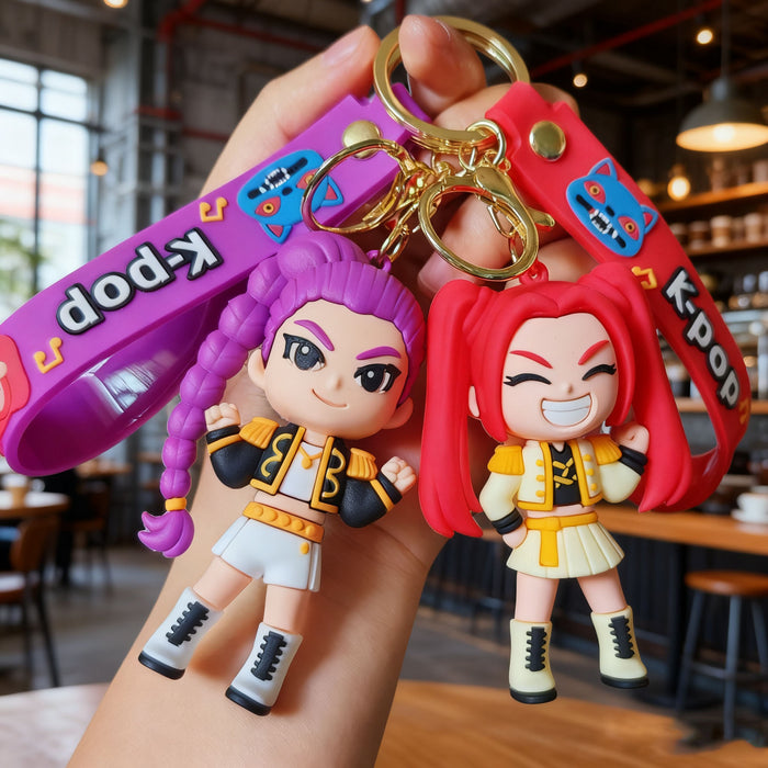 Wholesale K-POP Cute Cartoon Doll Silicone Keychain