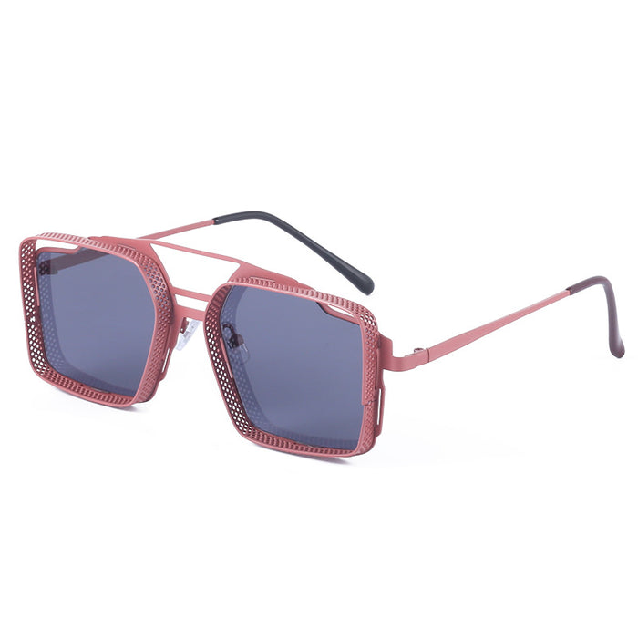 Wholesale Retro steam sunglasses with metal hollow box sunglasses