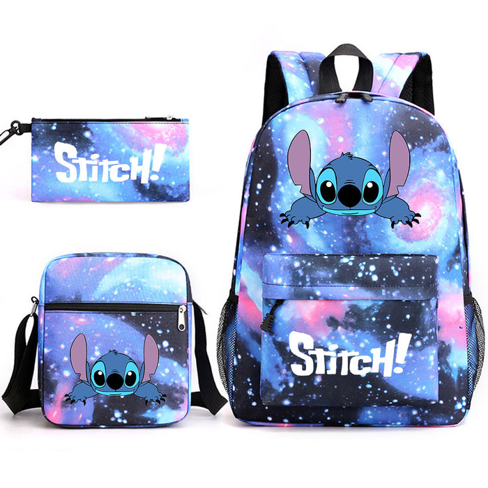 Wholesale Printed Large Capacity Canvas Backpack Three-piece Set JDC-BP-WuDM002