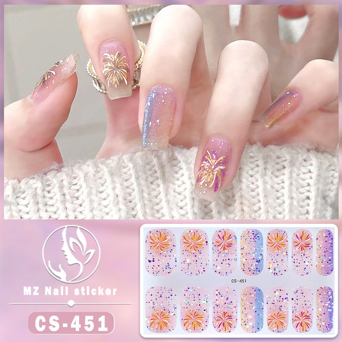 Wholesale Colorful Fireworks Nail Stickers Nail Art Stickers JDC-NS-ARS007