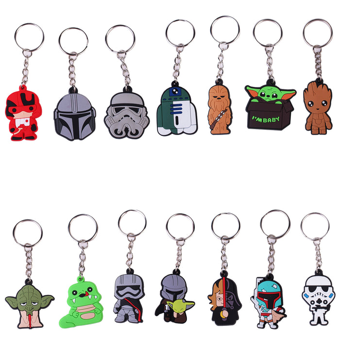 Wholesale 10pcs Creative Cartoon Alien PVC Keychains JDC-KC-MiLai006