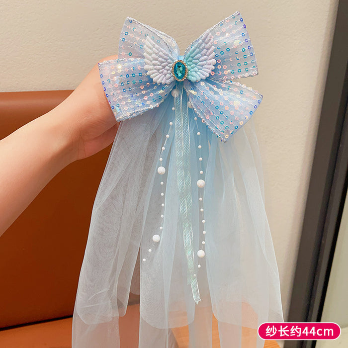 Wholesale Pawl Veil Snow Princess Crown Headwear Hairpin Baby Flower Hair Accessories Hairpin