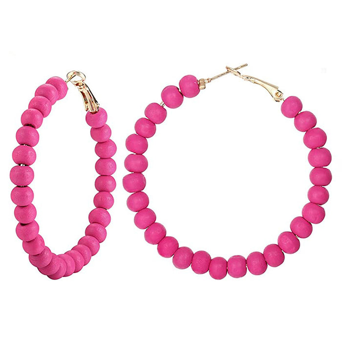 Wholesale 10pcs Rose Red Geometric Alloy Earrings JDC-ES-HengX005