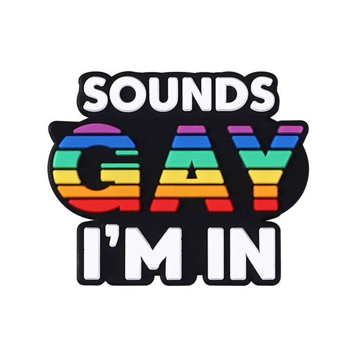 Wholesale 20pcs Rainbow Color Silicone Beads Phrases European and American Men' s and Women' s Jewelry Beaded Bracelets DIY English Glue Beads