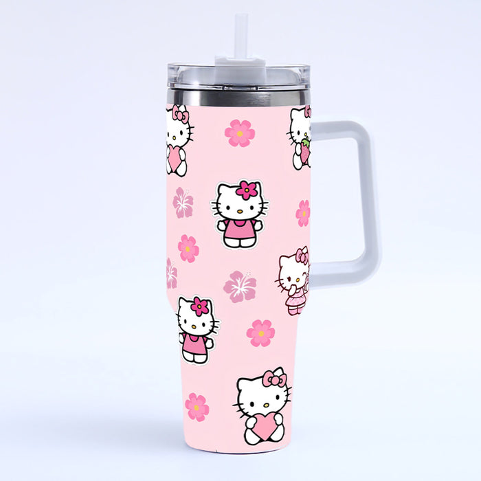 Wholesale Cute Cartoon 40OZ Stainless Steel Ice Bullies Cup with Handle for Car Use