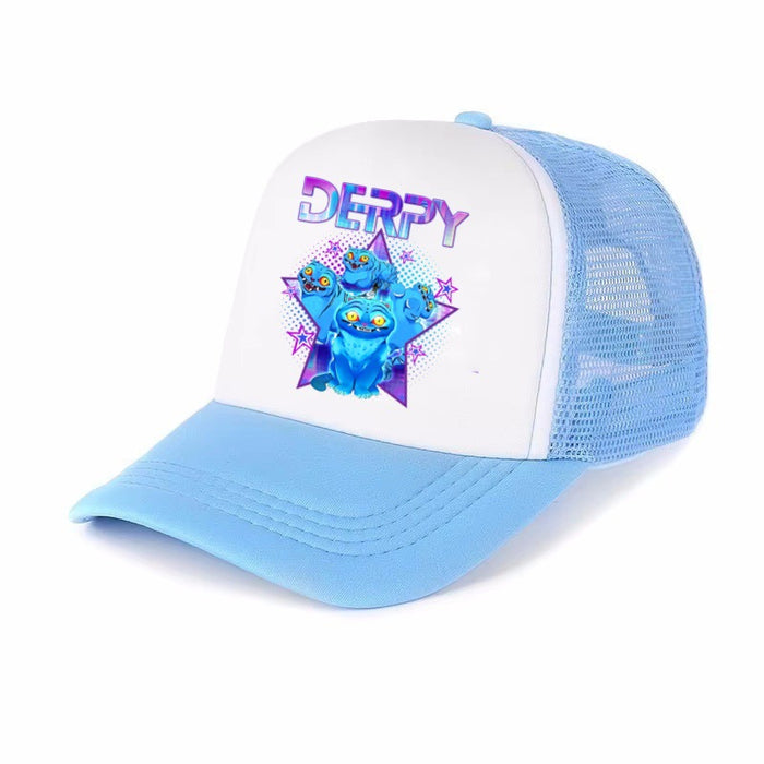 Wholesale KPOP Adjustable Casual Cartoon Print Mesh Baseball Cap