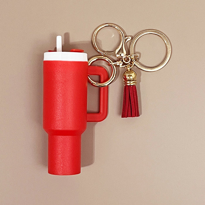 Wholesale Resin ice bullies cup keychain that can hold lip balm
