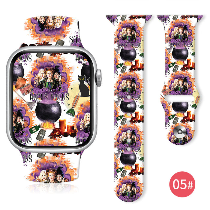 Wholesale Printed Silicone Watch Strap Wrist Strap JDC-WD-NuoQi056