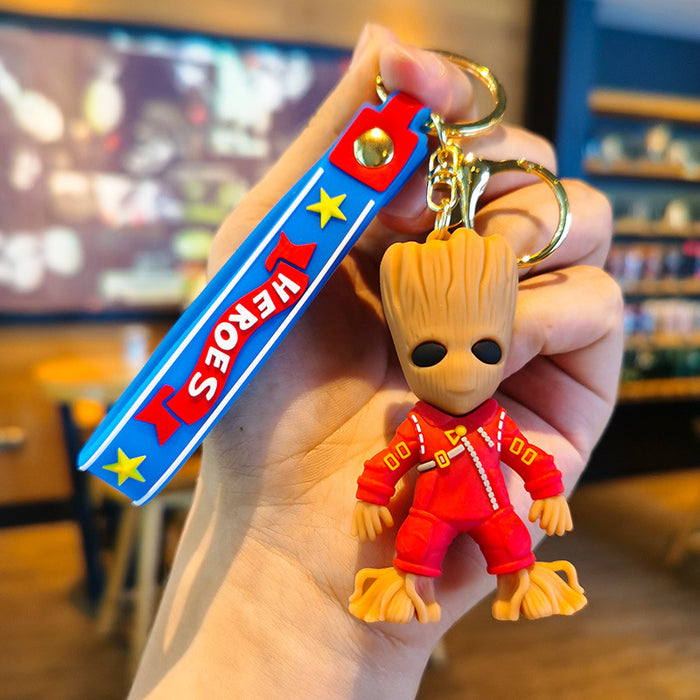 Wholesale Rubber Cartoon Doll Keychain JDC-KC-Tingm194