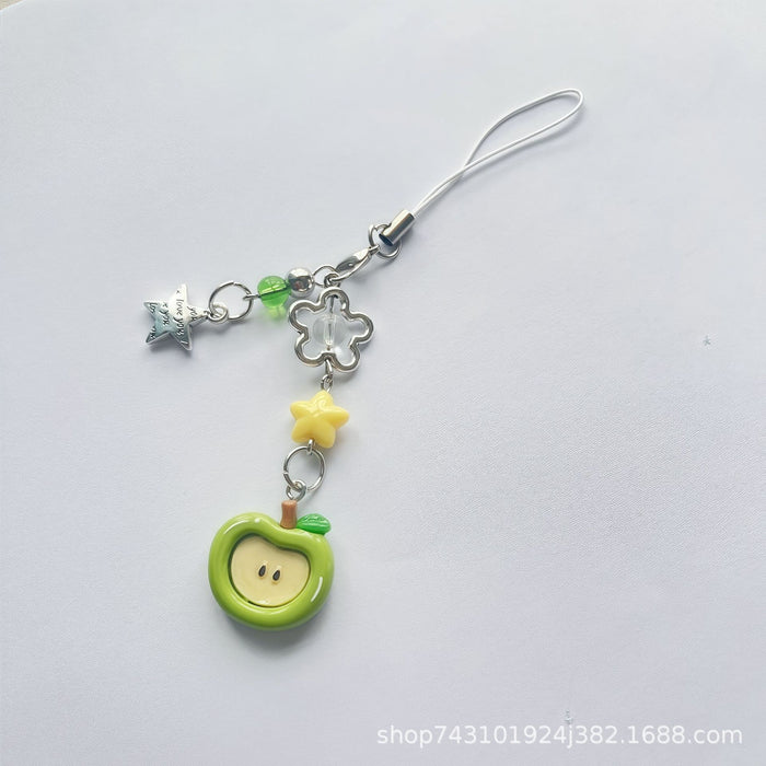 Wholesale Creative fruit handmade hanging chain, mobile phone chain, bead pendant chain, camera chain, cute