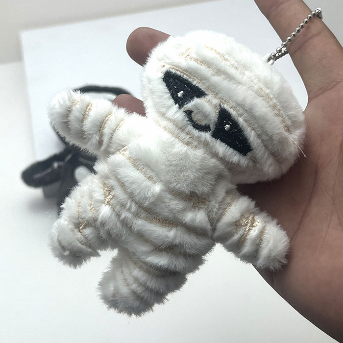 Wholesale Plush Mummy Keychain Skull Ghost  Pendant for Bag Charm MOQ:10