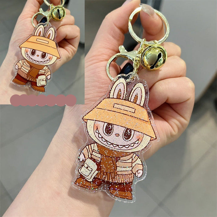 Wholesale 5 PCS double-sided cute cartoon printed acrylic keychains.
