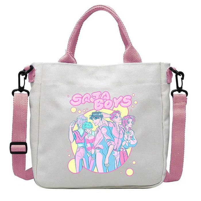 Wholesale KPOP Cartoon Print Canvas Crossbody Shoulder Bags