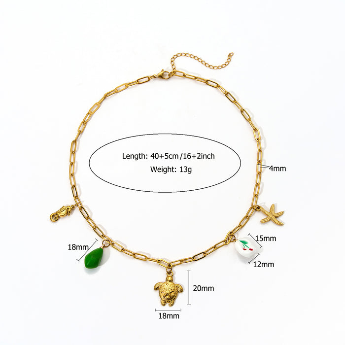 Wholesale Stainless steel necklace with pendant, personalized casual accessories wholesale