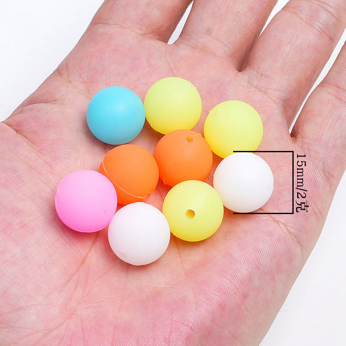 Wholesale 50PCS 15mm Luminous Silicone DIY Children Beads JDC-BDS-HeX012