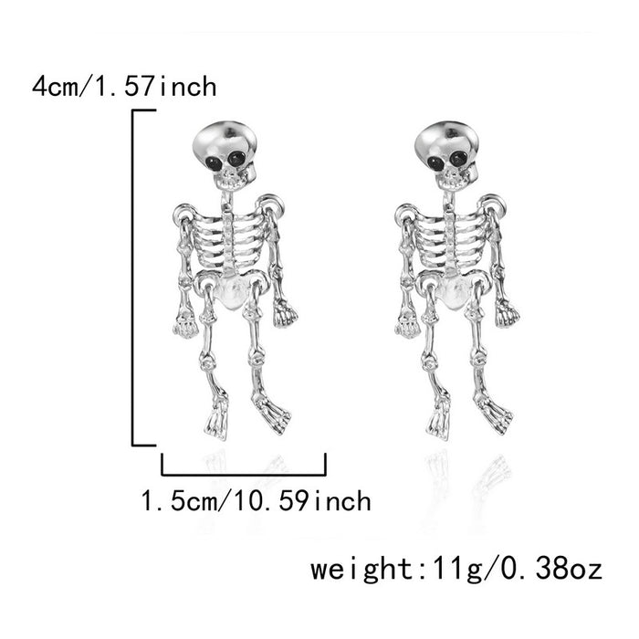 Wholesale Halloween Punk Skull Skeleton Earrings Party Jewelry Accessory