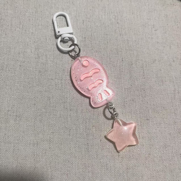 Wholesale Trendy Colorful Tropical Fish Keychain Pendant Stylish Girl Gift Plastic Resin Bag Charm Boutique Resale Accessory