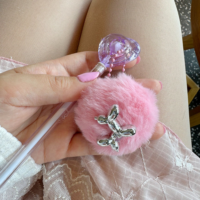 Wholesale Diamond-encrusted Cartoon Fur Ball Pen Student Ballpoint Pen Cute Stationery