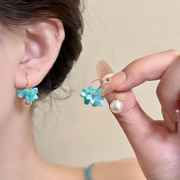 Wholesale Osmanthus pearl earrings with temperament, earrings with niche design, and ear accessories