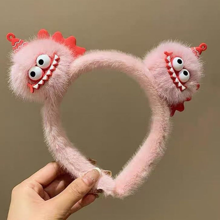 Wholesale Cute Bow Lace Plush Rabbit Ear Hair Band Women Wash Face Hair Band