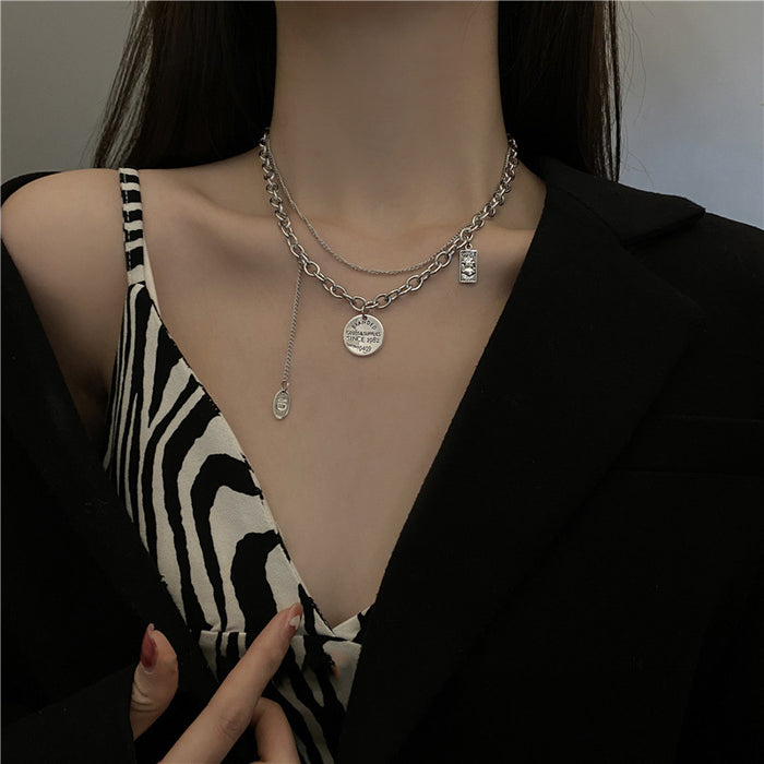 Wholesale Necklace, light luxury, niche design, versatile, double-layer high-end accessory, collarbone chain