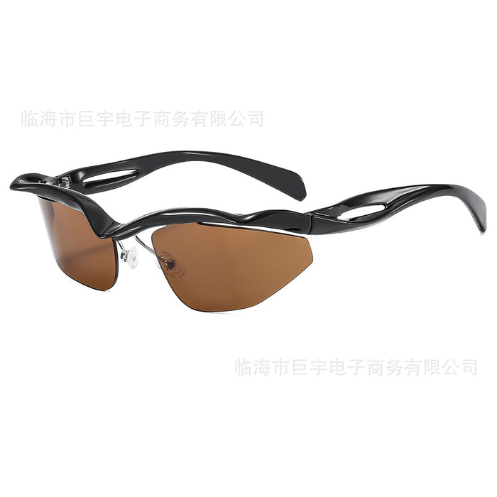 Wholesale Frameless Y2K personalized high-end Millennium punk sunglasses for outdoor cycling